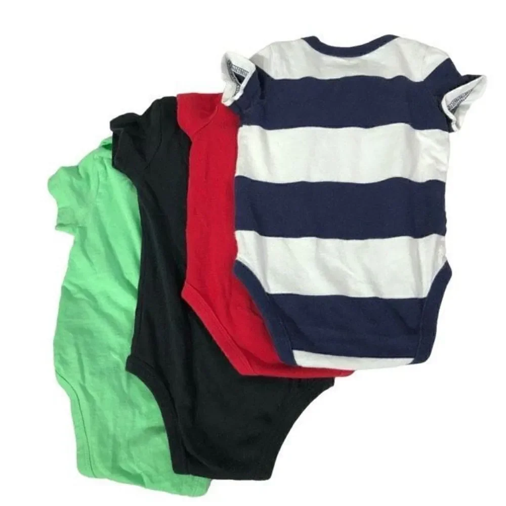 Infant's Cotton Bodysuit Bundle Size 6M months mos lot of 4 one-piece